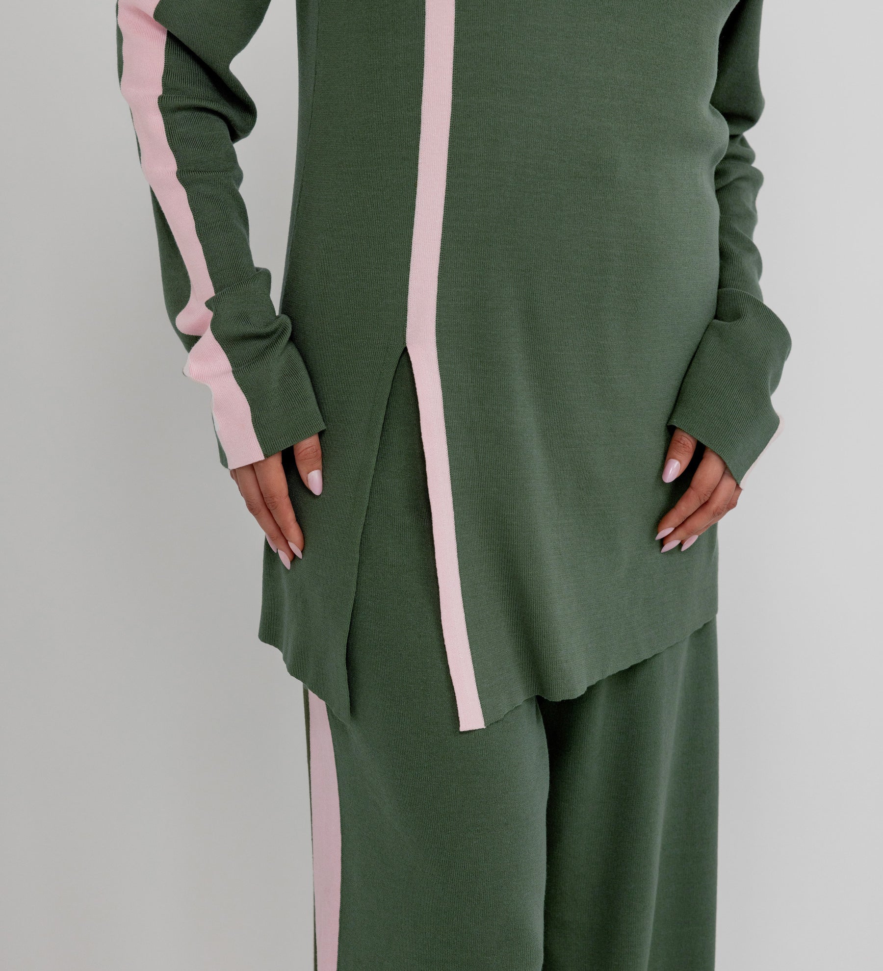 Sport Stripe Top Olive