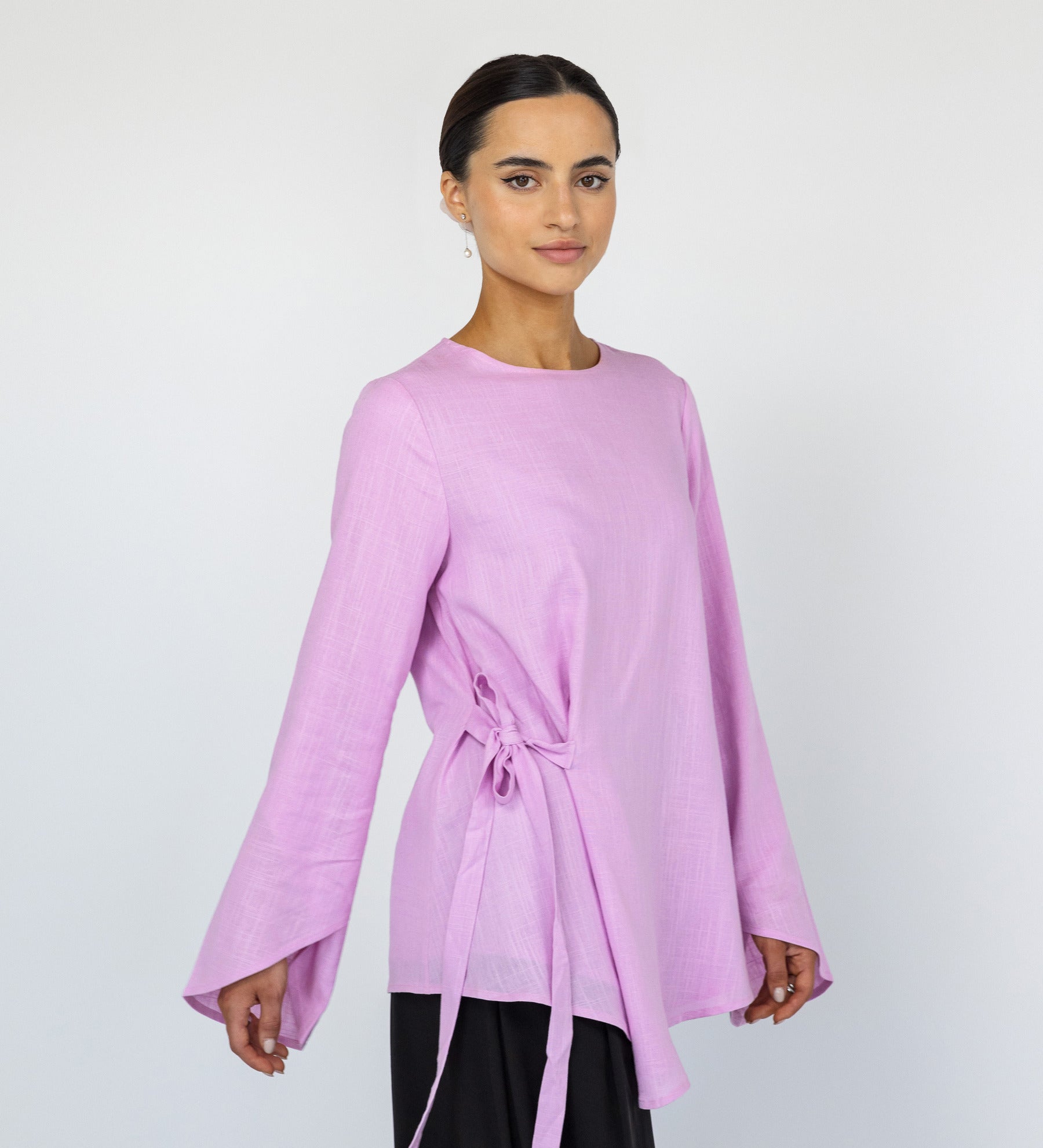 Tie Front Top Lilac