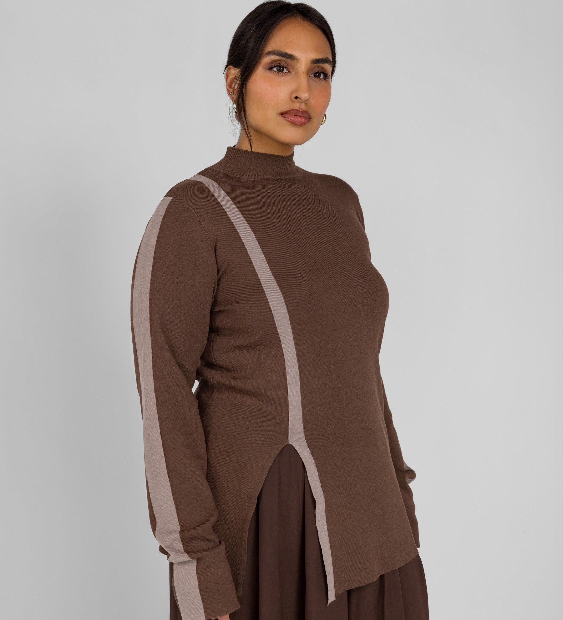 Sport Stripe Top Oak