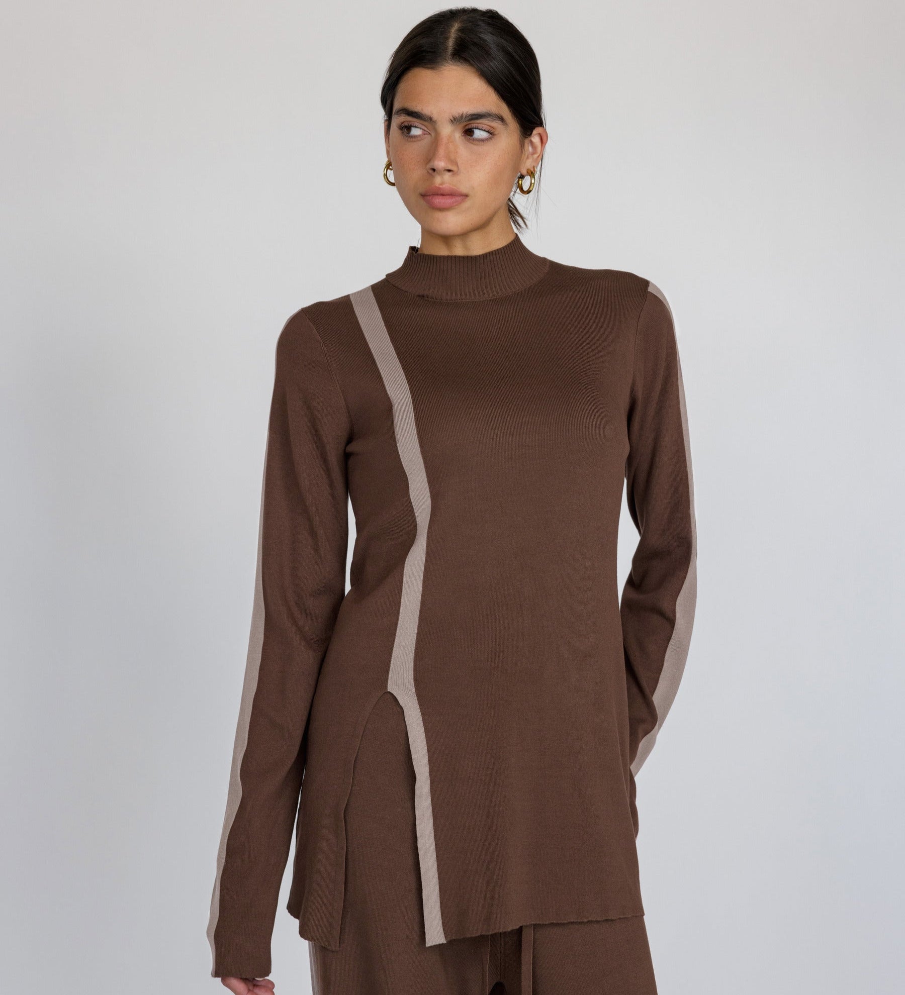 Sport Stripe Top Oak