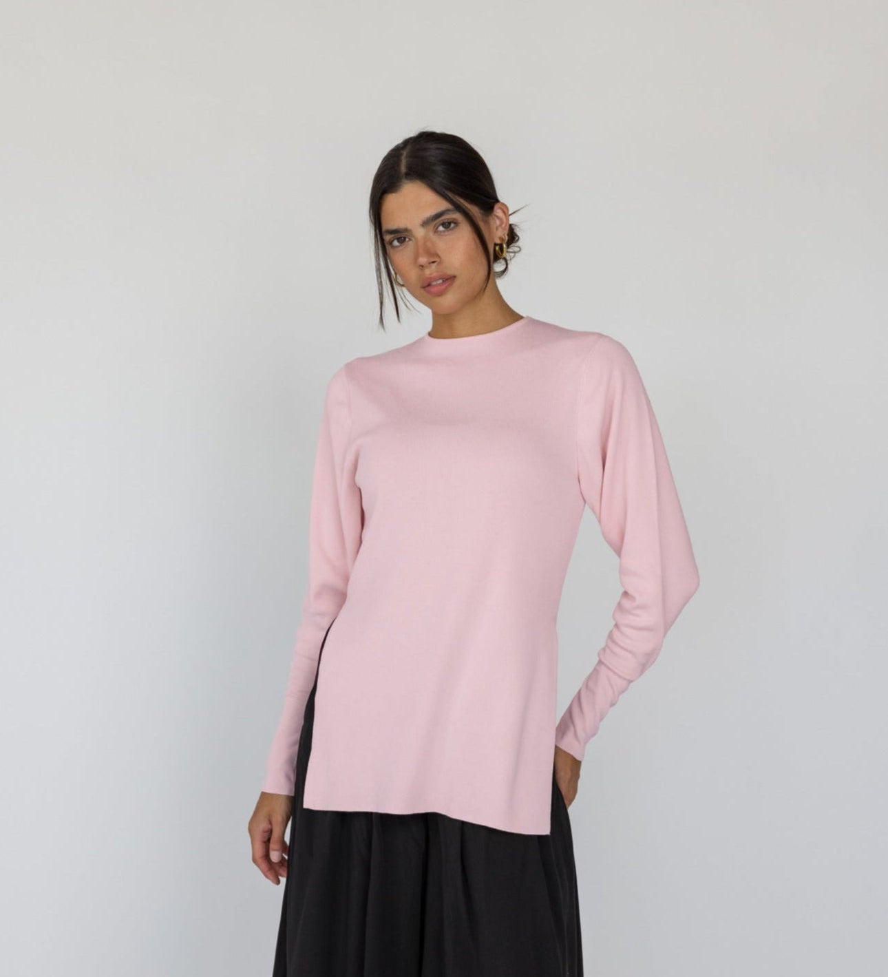 Side Slit Top Pink