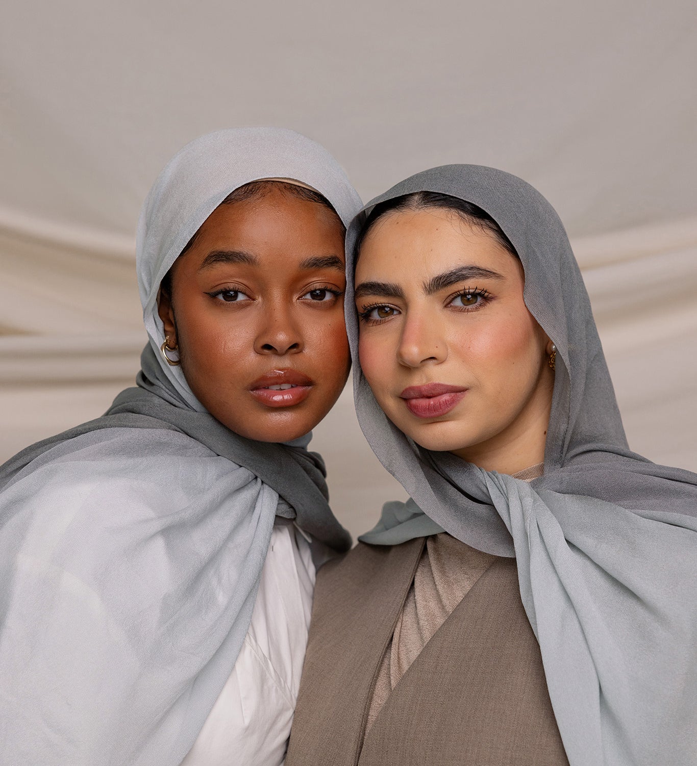 Silver Ombre Silk Chiffon