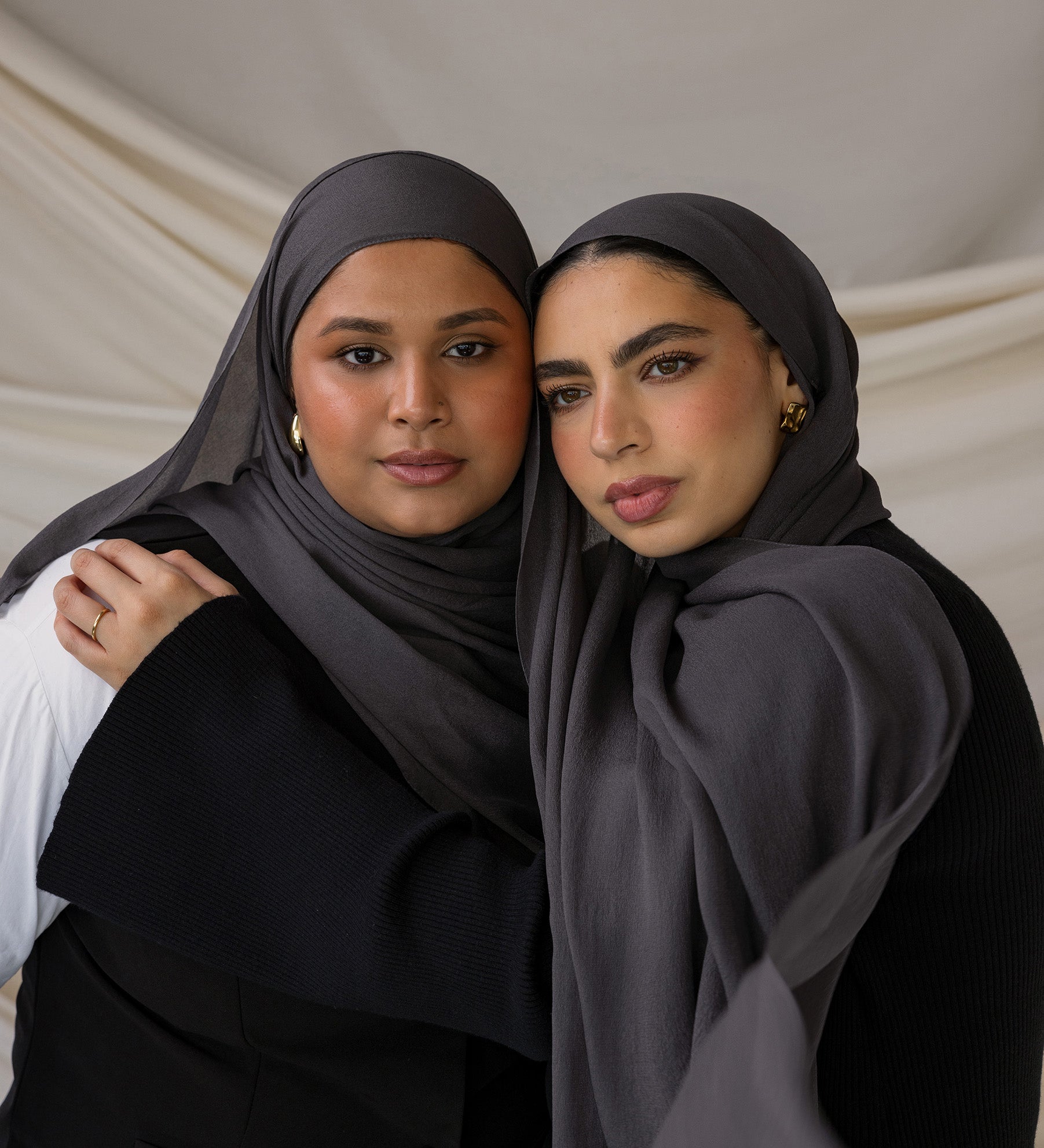 Storm Gray Silk Chiffon