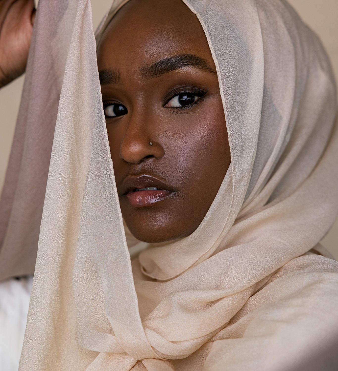 Truffle Ombre Silk Chiffon