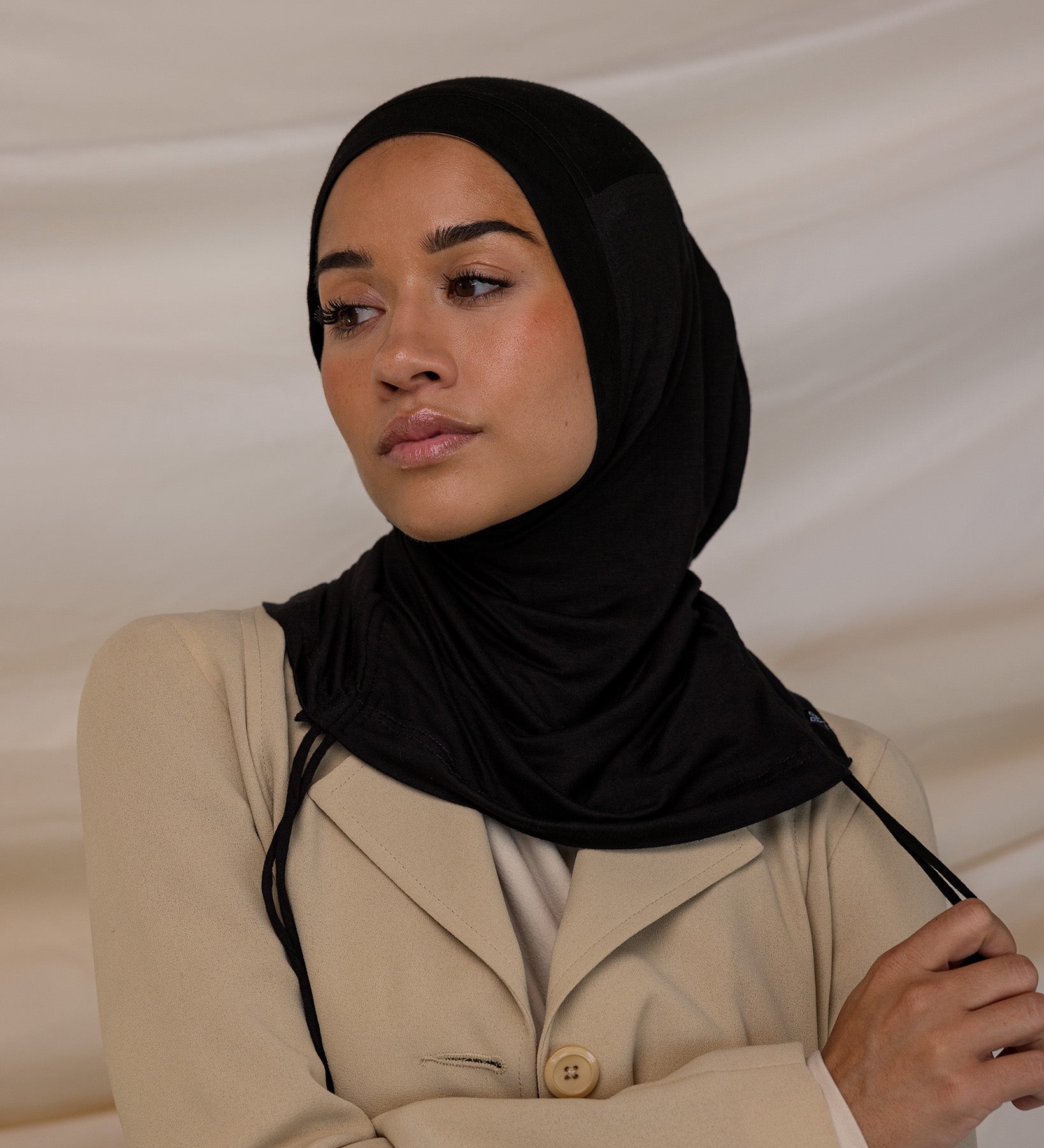 Jet Black Ruching Lite