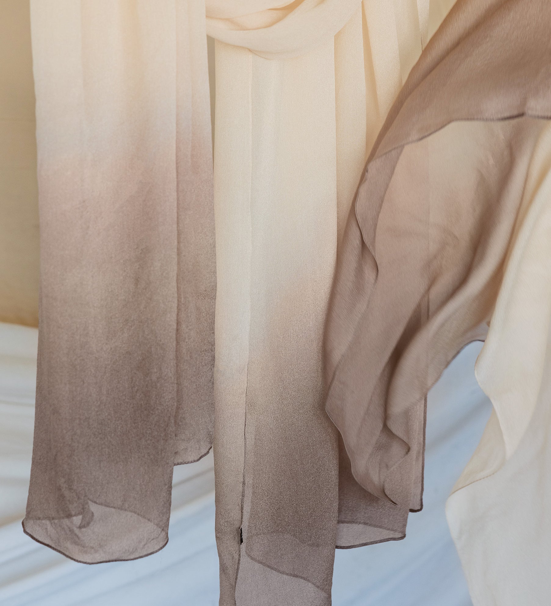Truffle Ombre Silk Chiffon